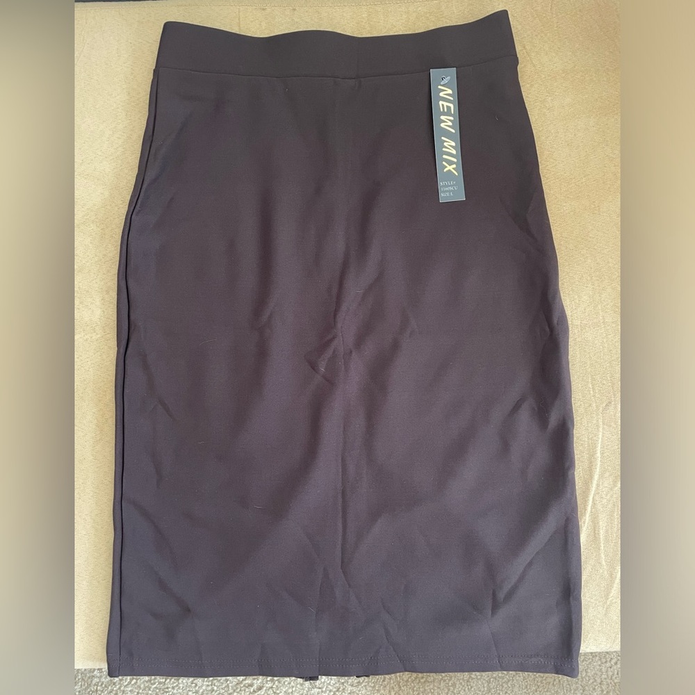 Brown spandex pencil skirt